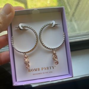 Atlantis collection seahorse hoop earrings